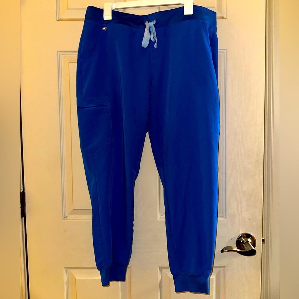 Figs Women’s Royal Blue Zamora - Petite High Waisted Scrub Pants, Size XLP